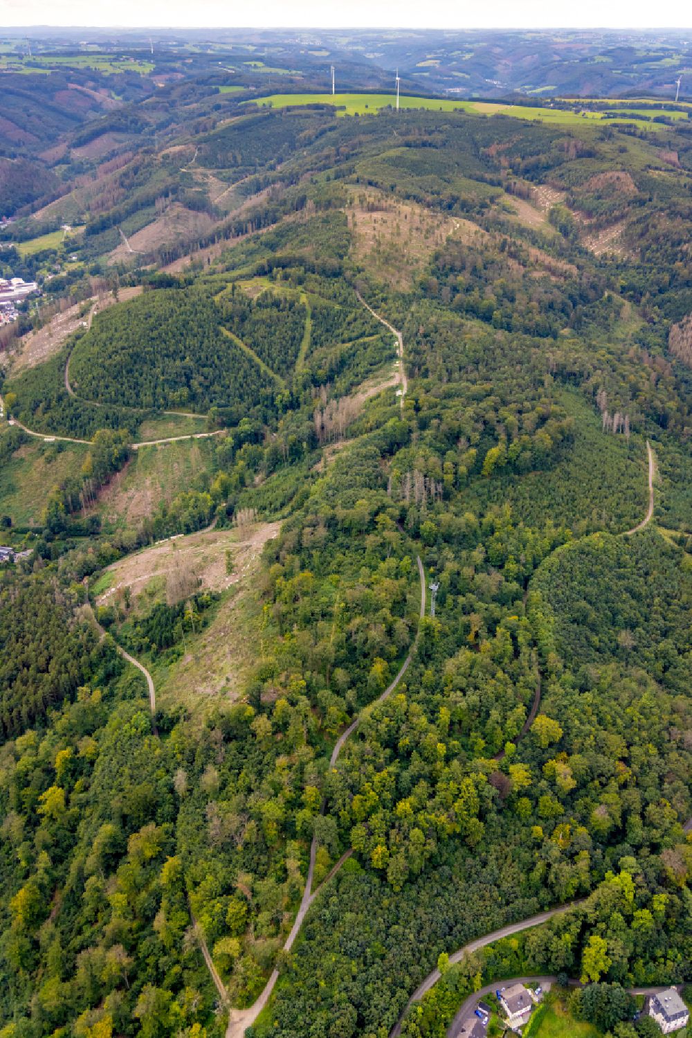 Luftbild Hohenlimburg - Forstgebiete in einem Waldgebiet in Hohenlimburg im Bundesland Nordrhein-Westfalen, Deutschland