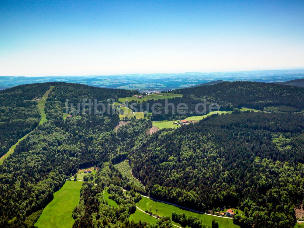 Luftbild Oberfrauenwald - Forstgebiete in einem Waldgebiet in Oberfrauenwald im Bundesland Bayern, Deutschland