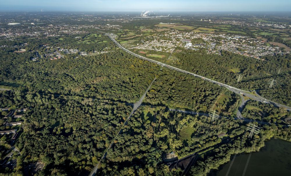 Luftaufnahme Resser Mark - Forstgebiete in einem Waldgebiet in Resser Mark im Bundesland Nordrhein-Westfalen, Deutschland