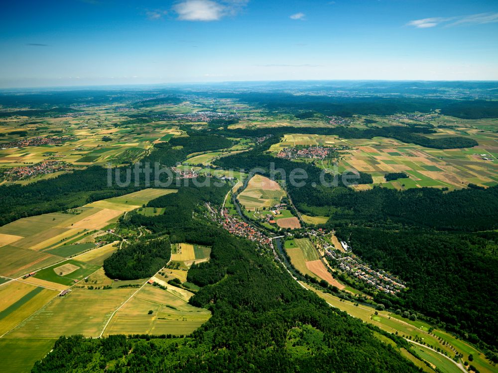 Luftbild Rottenburg am Neckar - Forstgebiete in einem Waldgebiet in Rottenburg am Neckar im Bundesland Baden-Württemberg, Deutschland