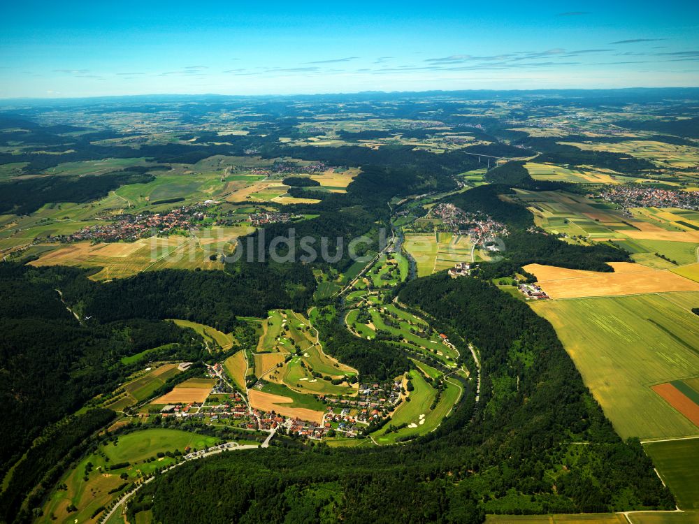 Luftaufnahme Starzach - Forstgebiete in einem Waldgebiet in Starzach im Bundesland Baden-Württemberg, Deutschland