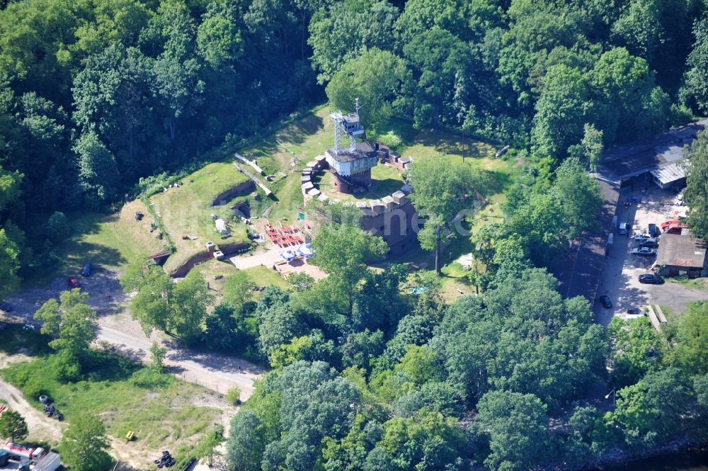 Luftaufnahme Swinemünde - Fragmente der Festungsanlage Angel Fort - Aniola - Engelsburg in Swinemünde in Woiwodschaft Westpommern, Polen