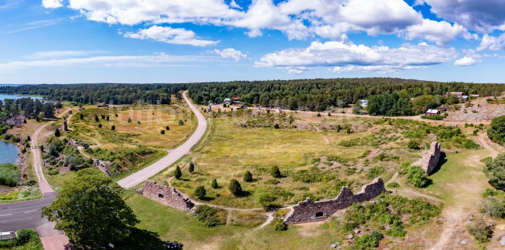 Bomarsund aus der Vogelperspektive: Fragmente der Festungsanlage Bomarsund in Bomarsund in Alands landsbygd, Aland