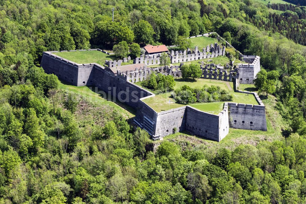 Luftbild Schnaittach - Fragmente der Festungsanlage Rothenberg in Schnaittach im Bundesland Bayern, Deutschland