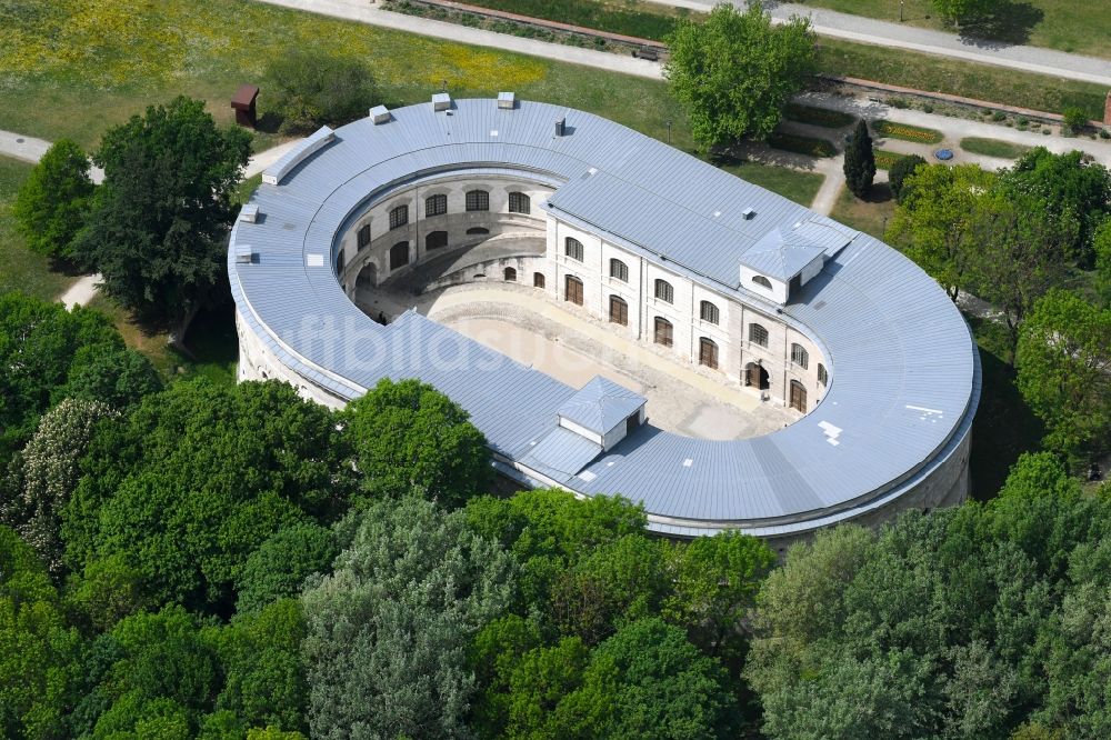 Luftbild Ingolstadt - Fragmente der Festungsanlage Turm Triva in Ingolstadt im Bundesland Bayern, Deutschland