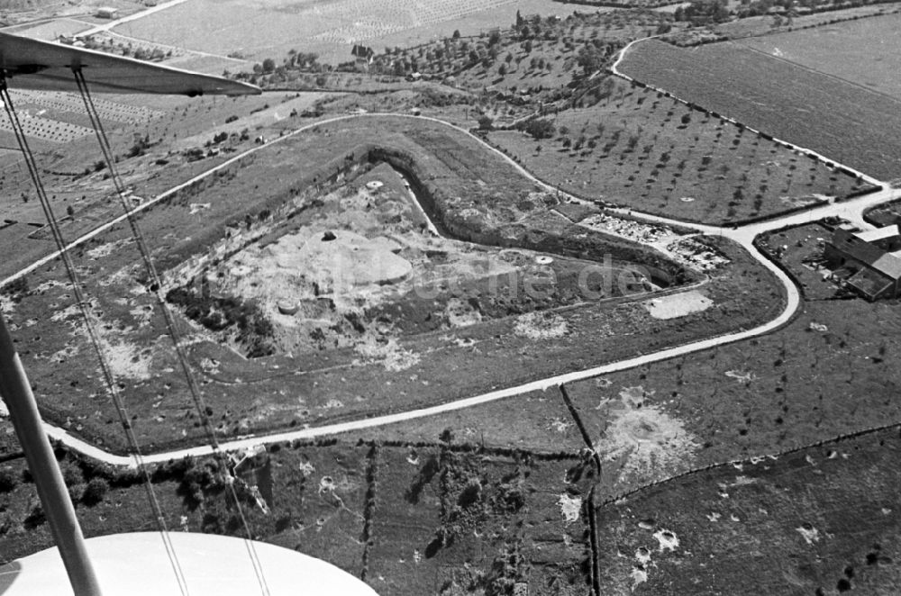Luftbild Flemalle - Fragmente der Festungsanlage im zweiten Weltkrieg in Flemalle in Region Wallonne, Belgien