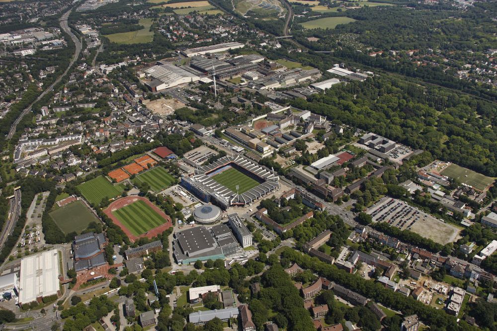 Bochum aus der Vogelperspektive: Frauen WM-Stadion rewirpowerSTADION in Bochum