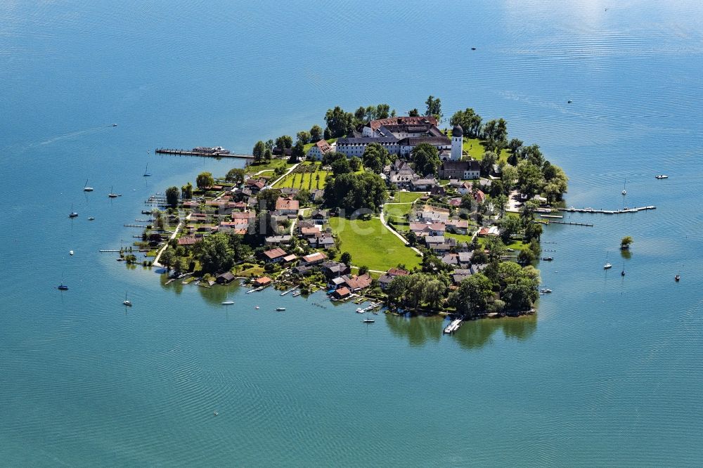 Luftbild Chiemsee - Fraueninsel im Chiemsee im Bundesland Bayern, Deutschland