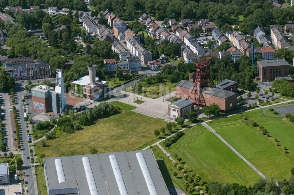 Luftbild Gelsenkirchen - Förderanlagen und Bergbau- Schacht- Anlagen am Förderturm Zeche Consolidation 3 in Gelsenkirchen im Bundesland Nordrhein-Westfalen, Deutschland