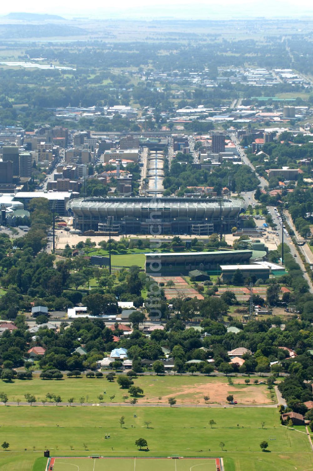 Luftbild Bloemfontein - Free State Stadion / Stadium Bloemfontein Südafrika / South Africa