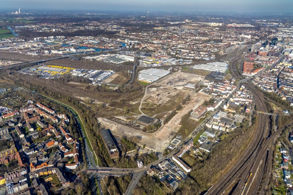 Luftbild Dortmund - Freiflächen im Gewerbegebiet Union Gewerbehof in Dortmund im Bundesland Nordrhein-Westfalen