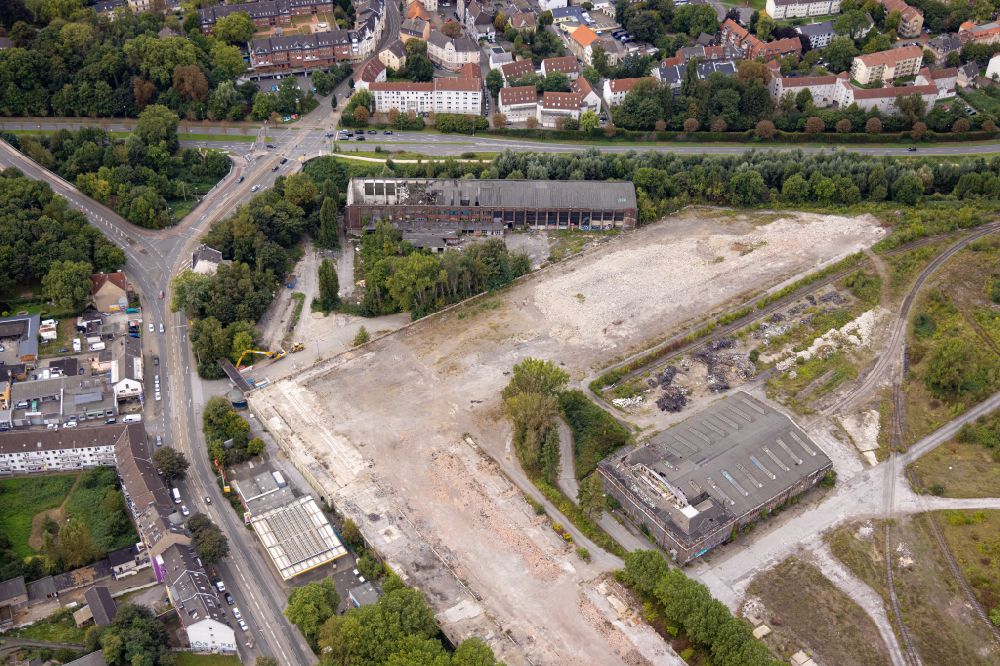 Luftaufnahme Dortmund - Freiflächen im Gewerbegebiet Union Gewerbehof in Dortmund im Bundesland Nordrhein-Westfalen
