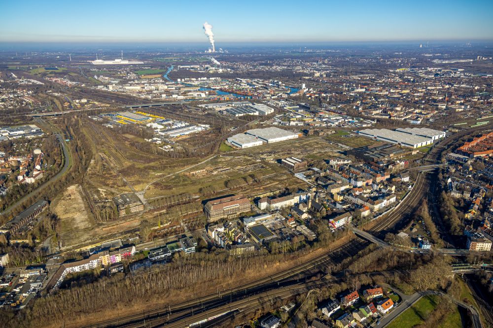 Luftbild Dortmund - Freiflächen im Gewerbegebiet Union Gewerbehof in Dortmund im Bundesland Nordrhein-Westfalen, Deutschland