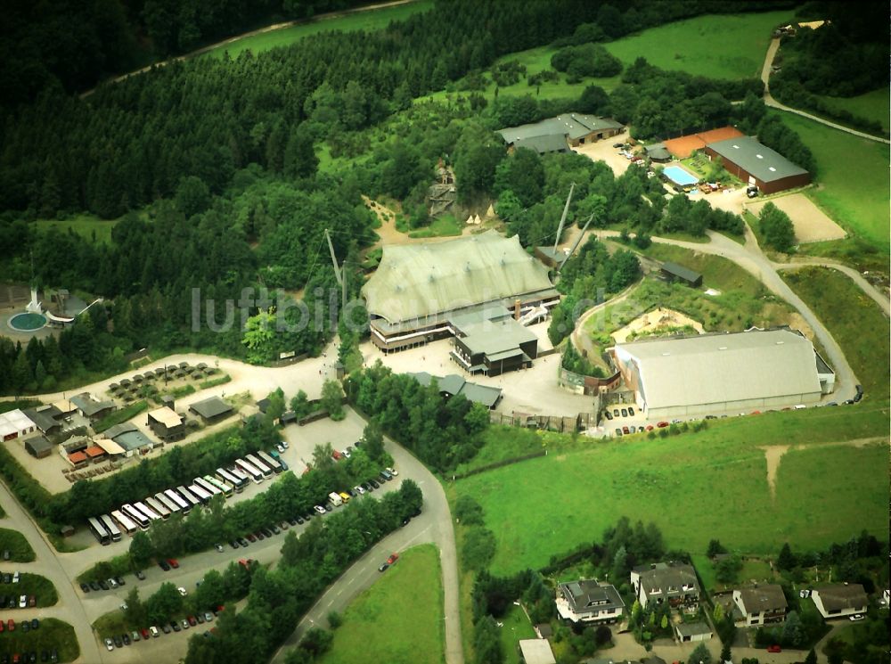 Luftaufnahme Lennestadt - Freilichtbühne Naturbühne im Ortsteil Elspe in Lennestadt im Bundesland Nordrhein-Westfalen, Deutschland
