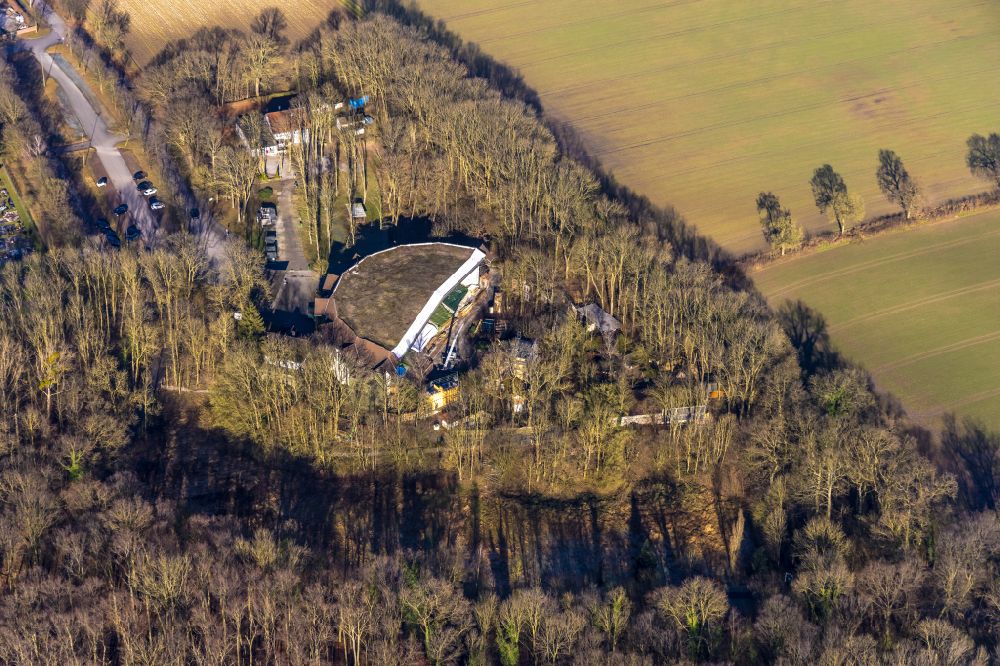 Luftaufnahme Hamm - Freilichtbühne Waldbühne Heessen am Gebrüder-Funke-Weg in Hamm im Bundesland Nordrhein-Westfalen, Deutschland