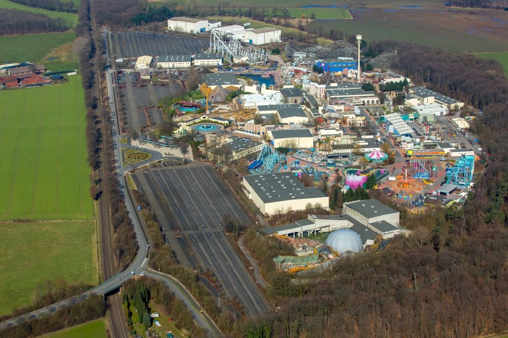 Luftaufnahme Kirchhellen - Freizeitpark Movie Park Germany in Kirchhellen im Bundesland Nordrhein-Westfalen