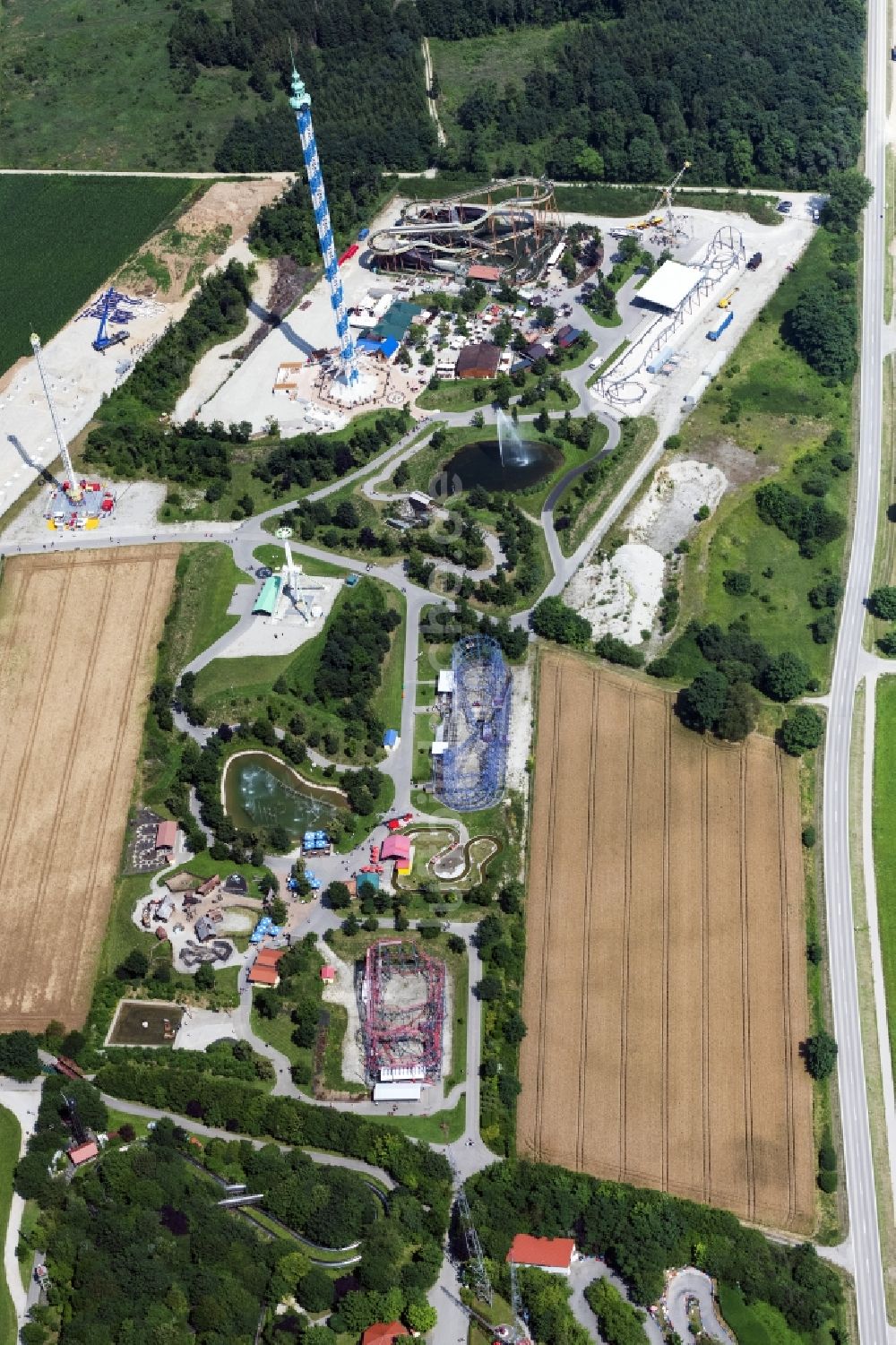 Luftaufnahme Bad Wörishofen - Freizeitzentrum Allgäu Skyline Park in Bad Wörishofen im Bundesland Bayern, Deutschland