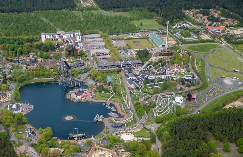 Luftaufnahme Soltau - Freizeitzentrum Heidepark Soltau in Soltau im Bundesland Niedersachsen, Deutschland