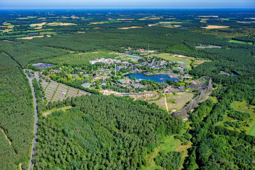 Soltau von oben - Freizeitzentrum Heidepark Soltau in Soltau im Bundesland Niedersachsen, Deutschland