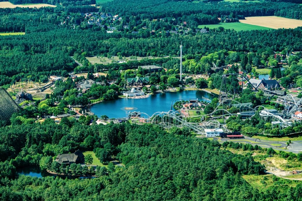 Soltau aus der Vogelperspektive: Freizeitzentrum Heidepark Soltau in Soltau im Bundesland Niedersachsen, Deutschland