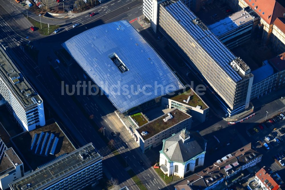 Luftbild Kassel - Freizeitzentrum - Kino - Gebäude in Kassel im Bundesland Hessen