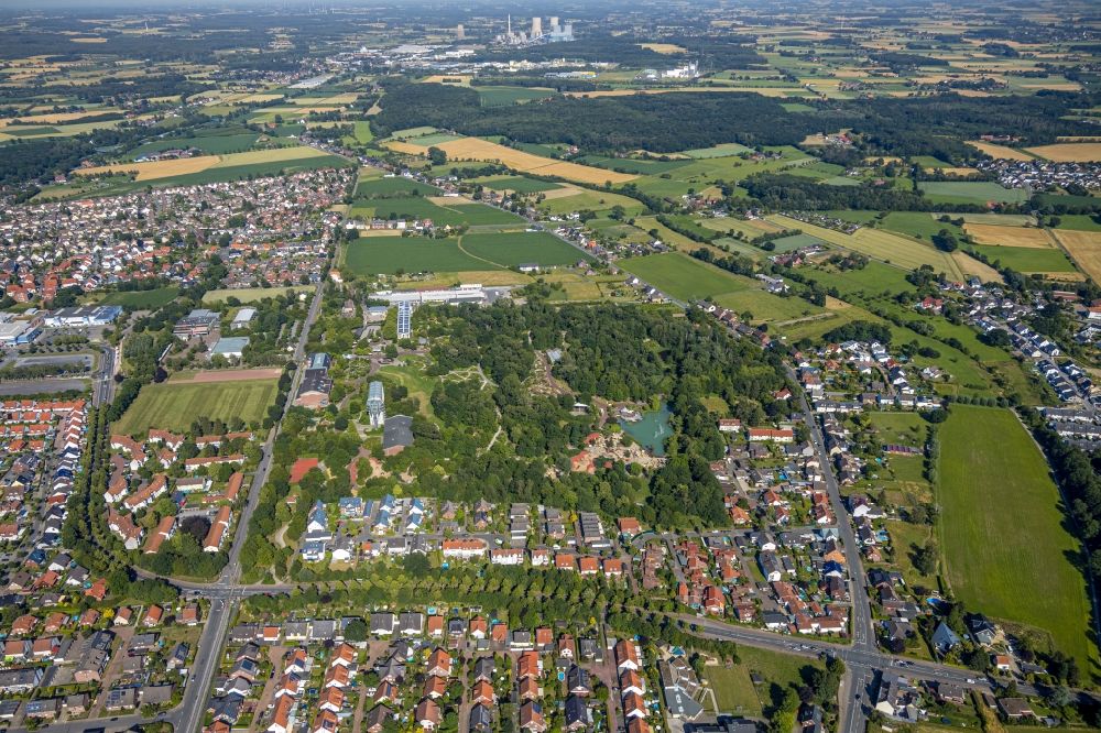 Hamm von oben - Freizeitzentrum der Maximilianpark Hamm GmbH in Hamm im Bundesland Nordrhein-Westfalen, Deutschland
