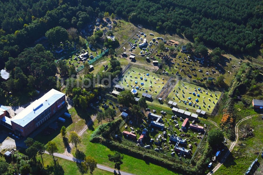 Luftaufnahme Wöbbelin - Freizeitzentrum Paint-Park in Wöbbelin im Bundesland Mecklenburg-Vorpommern, Deutschland