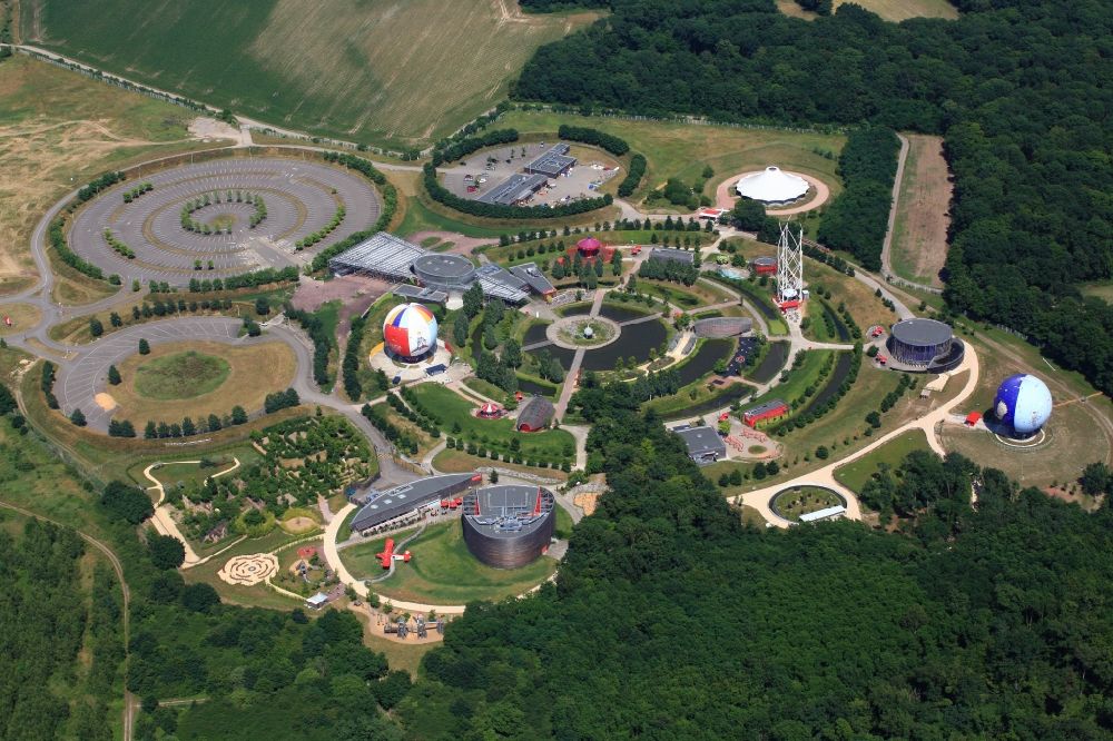 Luftaufnahme Ungersheim - Freizeitzentrum Park des Kleinen Prinzen in Ungersheim in Frankreich