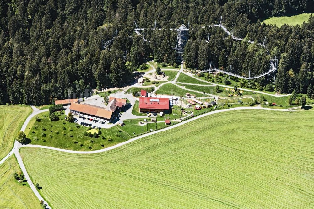 Luftaufnahme Scheidegg - Freizeitzentrum Skywalk Allgäu Naturerlebnispark in Scheidegg im Bundesland Bayern, Deutschland