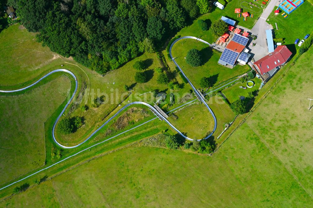 Luftbild Burg Stargard - Freizeitzentrum der Sommerrodelbahn in Burg Stargard im Bundesland Mecklenburg-Vorpommern