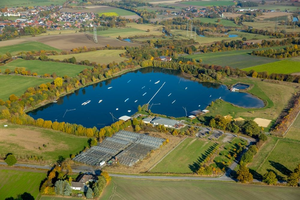 Luftbild Hamm - Freizeitzentrum der Wasserski - Rennbahn in Hamm im Bundesland Nordrhein-Westfalen