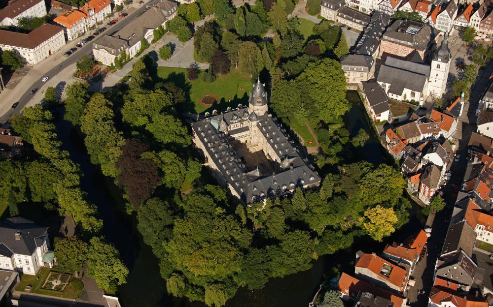 Luftbild Detmold - Fuerstliches Residenzschloss Detmold