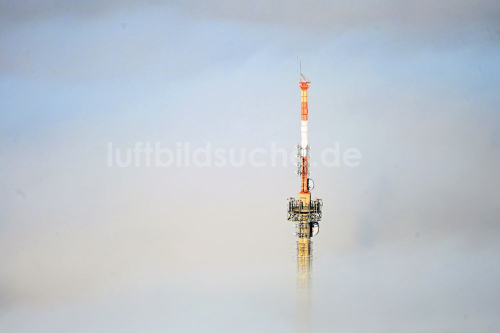 Luftaufnahme Gelbelsee - Funkturm und Sendeanlage als Grundnetzsender Sender Gelbelsee in Gelbelsee im Bundesland Bayern, Deutschland