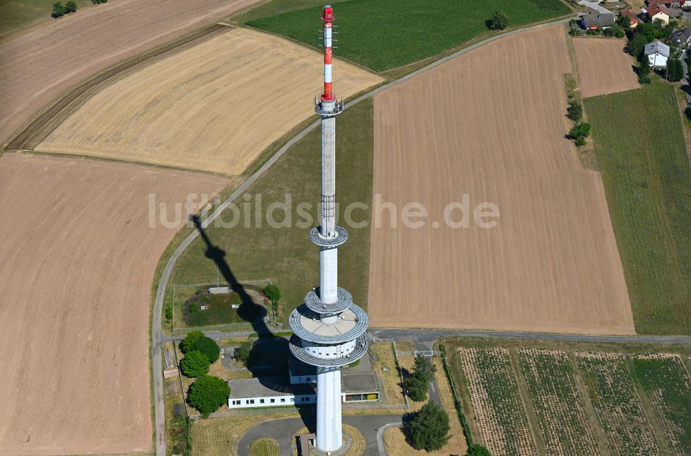 Luftbild Mudau - Funkturm und Sendeanlage als Grundnetzsender Sender Reisenbach in Mudau im Bundesland Baden-Württemberg, Deutschland