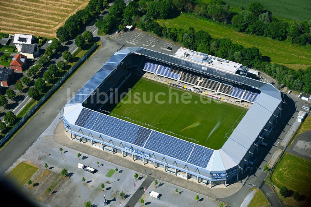 Luftbild Paderborn - Fußball- Stadion Benteler-Arena in Paderborn im Bundesland Nordrhein-Westfalen, Deutschland