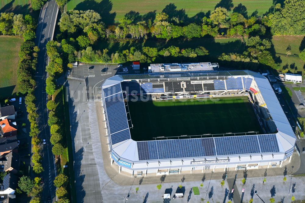 Luftaufnahme Paderborn - Fußball- Stadion Benteler-Arena in Paderborn im Bundesland Nordrhein-Westfalen, Deutschland