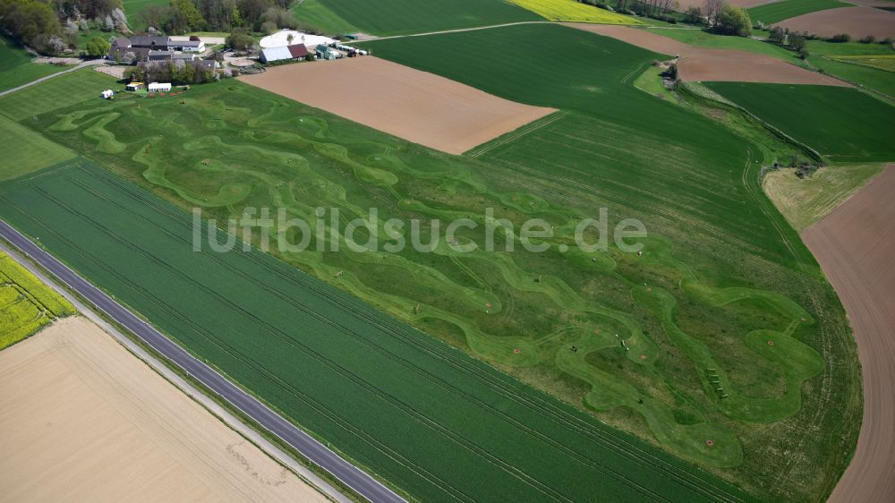 Königswinter von oben - Fußballgolfanlage Heiderhof bei Ungarten im Bundesland Nordrhein-Westfalen, Deutschland