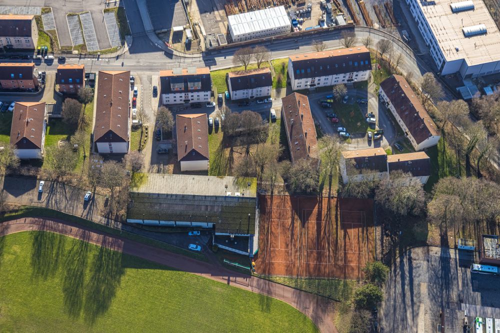 Luftaufnahme Witten - Fussballplatz an der Jahnstraße in Witten im Bundesland Nordrhein-Westfalen, Deutschland