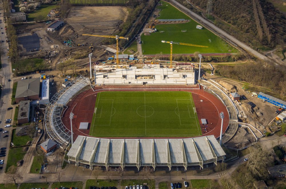 Luftaufnahme Wattenscheid - Fussballstadion Lohrheidestadion in Wattenscheid im Bundesland Nordrhein-Westfalen, Deutschland