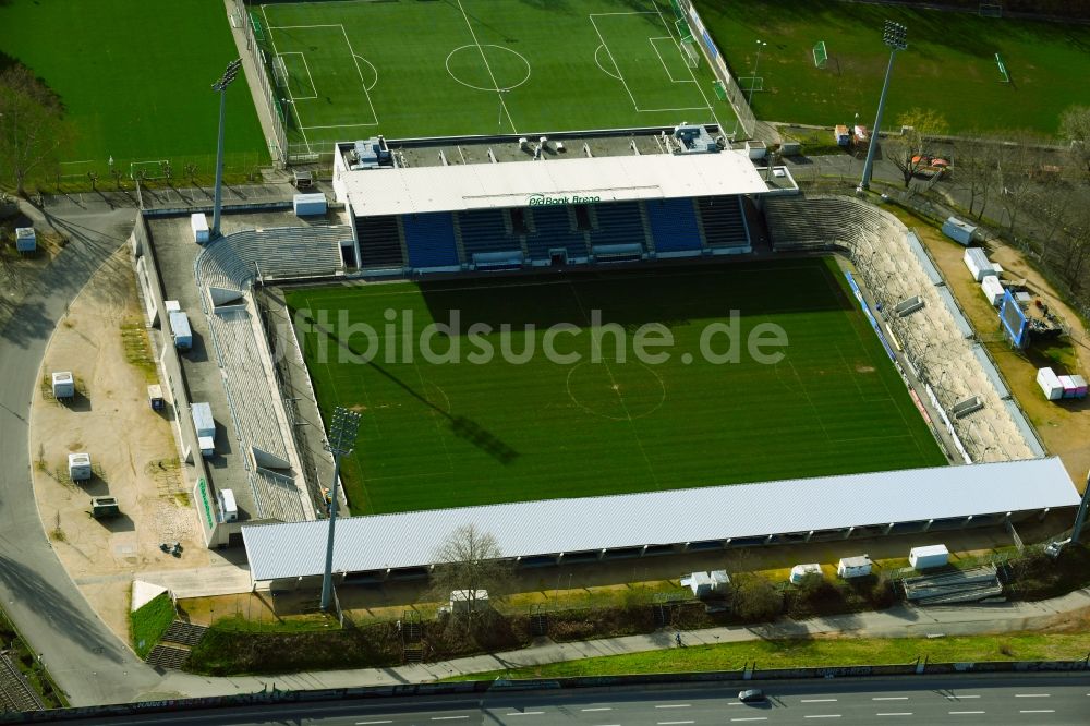 Luftbild Frankfurt am Main - Fußballstadion PSD Bank Arena in Frankfurt am Main im Bundesland Hessen, Deutschland