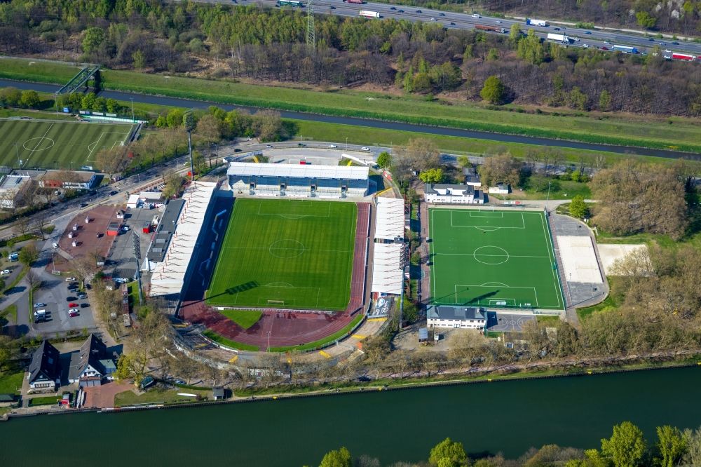 Luftaufnahme Oberhausen - Fussballstadion Stadion Niederrhein in Oberhausen im Bundesland Nordrhein-Westfalen, Deutschland