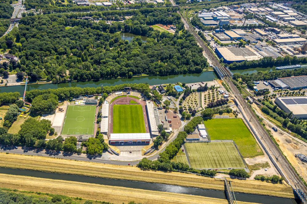 Luftaufnahme Oberhausen - Fussballstadion Stadion Niederrhein in Oberhausen im Bundesland Nordrhein-Westfalen, Deutschland