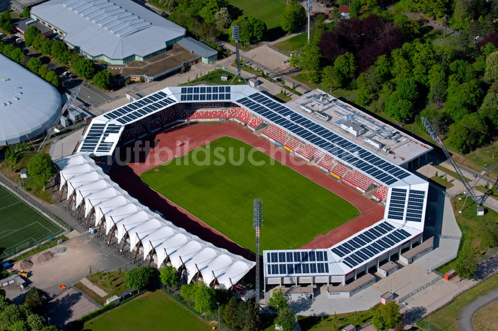 Luftaufnahme Erfurt - Fussballstadion Steigerwaldstadion in Erfurt im Bundesland Thüringen, Deutschland
