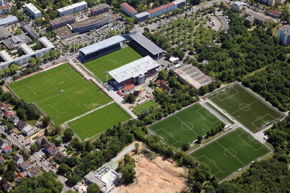 Luftbild Mainz - Fussballstadion des Vereins 1. FSV Mainz 05 im Ortsteil Hartenberg-Münchfeld in Mainz im Bundesland Rheinland-Pfalz, Deutschland