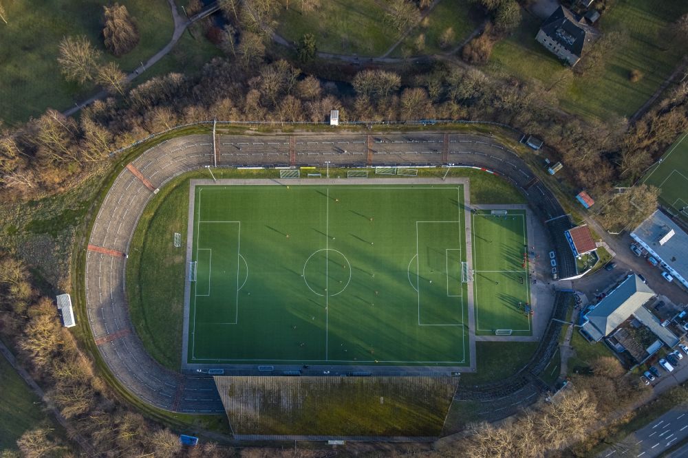 Luftaufnahme Herne - Fussballstadion des Vereins Sportclub Westfalia 04 e.V. am Westring in Herne im Bundesland Nordrhein-Westfalen