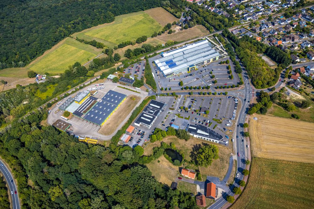 Luftbild Hamm - Gartencenter Hesse Hamm im Ortsteil Westtünnen in Hamm im Bundesland Nordrhein-Westfalen, Deutschland