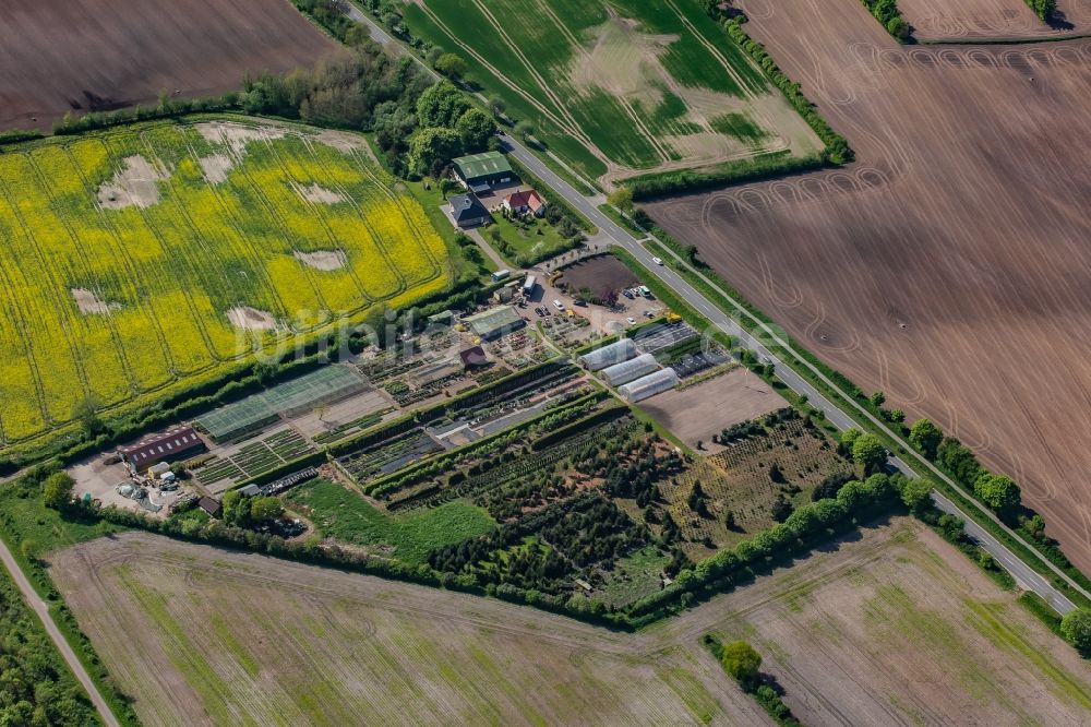 Luftaufnahme Wees - Gartencenter in Wees im Bundesland Schleswig-Holstein, Deutschland