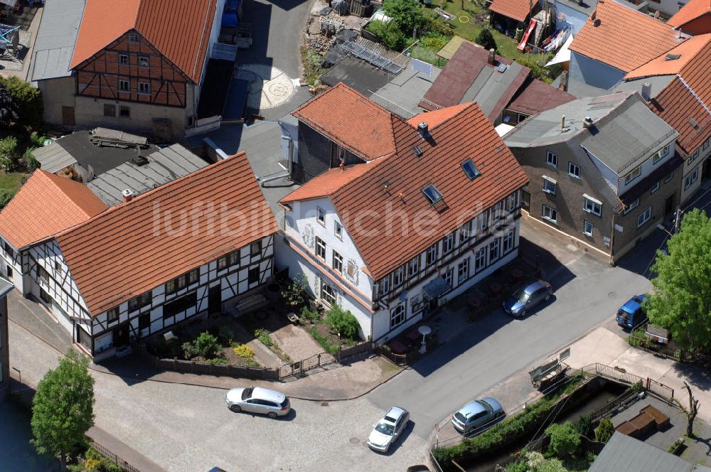 Luftbild Friedrichroda - Gaststätte und den Gasthof Brauhaus in Friedrichroda