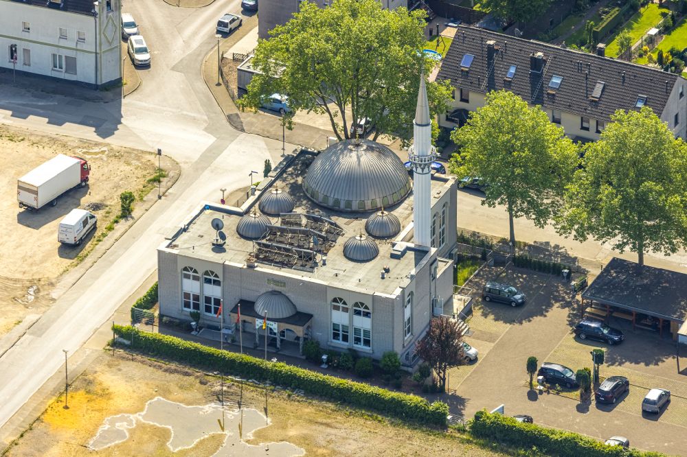 Luftbild Gladbeck - Gebäude der Moschee an der Wielandstraße in Gladbeck im Bundesland Nordrhein-Westfalen