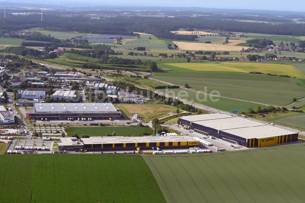 Luftaufnahme Odelzhausen - Gebäudekomplex und Logistikzentrum auf dem Gelände der C.E. Noerpel GmbH in Odelzhausen im Bundesland Bayern, Deutschland